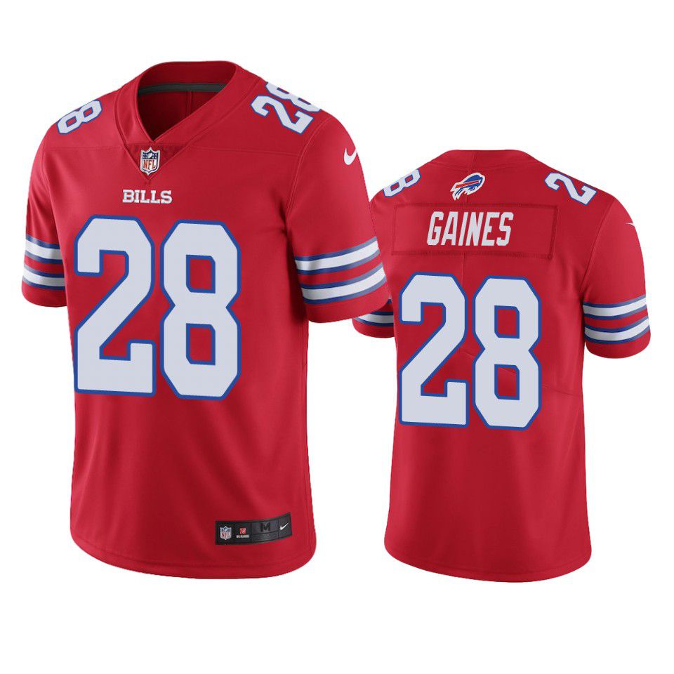 Men Buffalo Bills 28 Gaines Nike Red Game Retired Player NFL Jersey